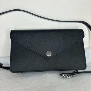 Michael Michael Kors Small Logo Envelope Crossbody Bag Black